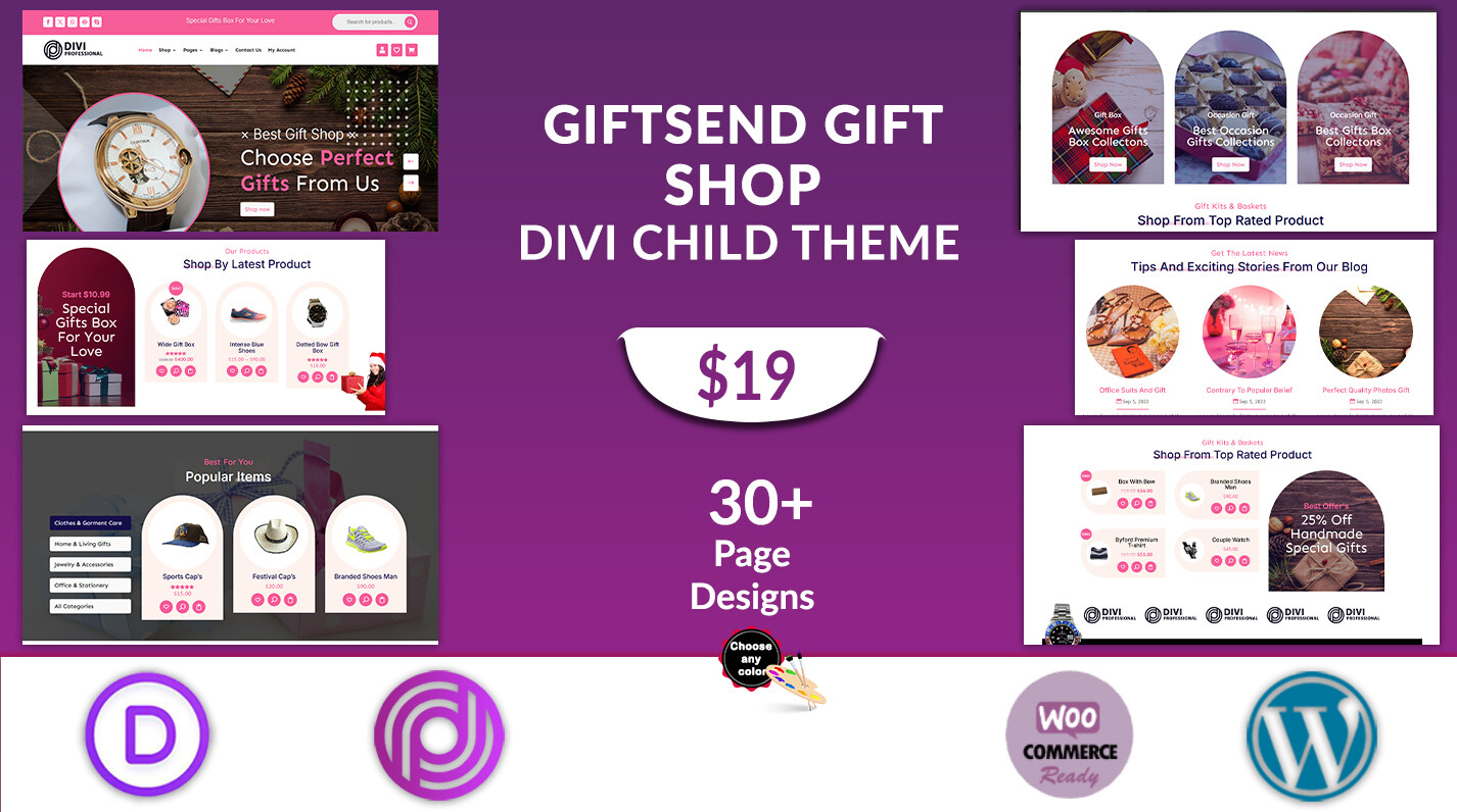 Divi Gift Shop WooCommerce Theme