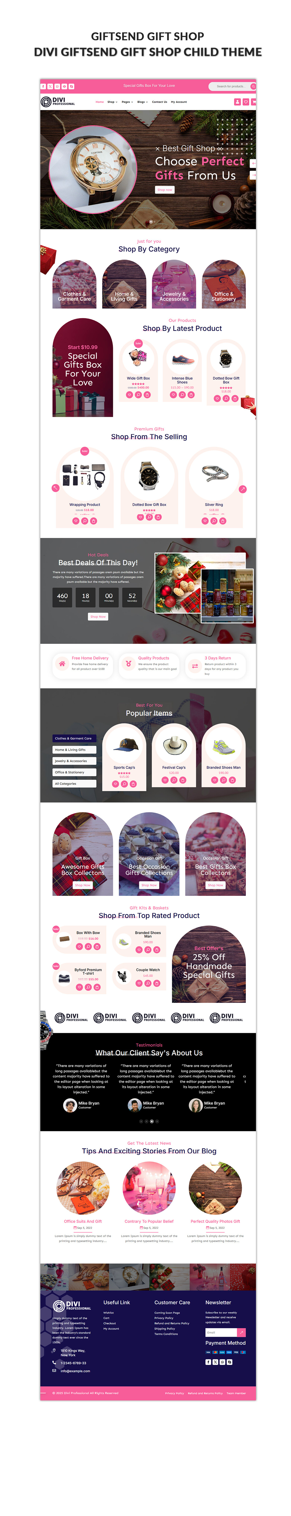 Divi Gift Shop Theme
