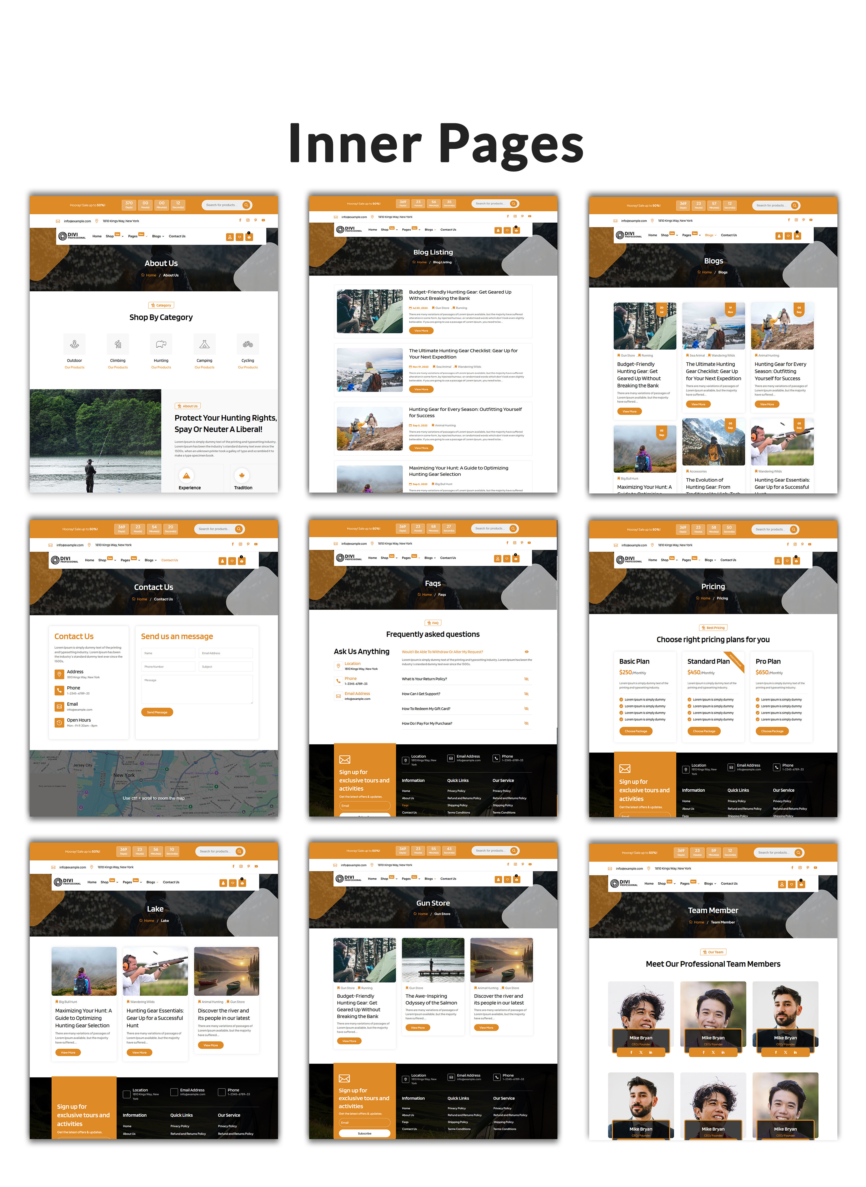 Divi Hunting and Outdoor Shop Theme