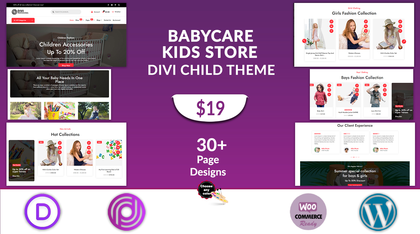 Divi Kids Store WooCommerce Theme