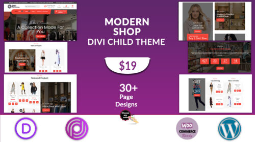 Divi Modern Shop WooCommerce Theme