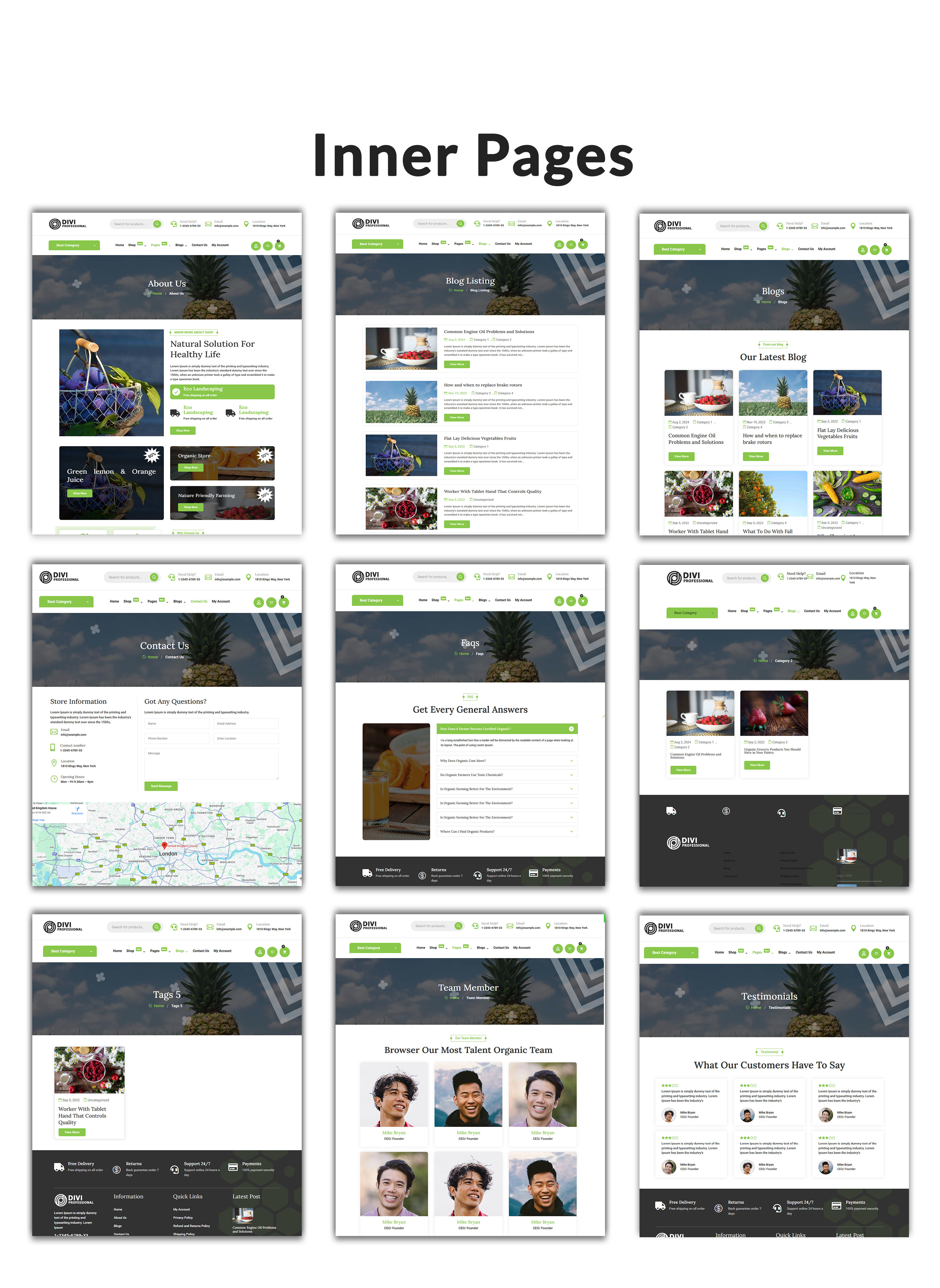 Divi Organic Shop Theme