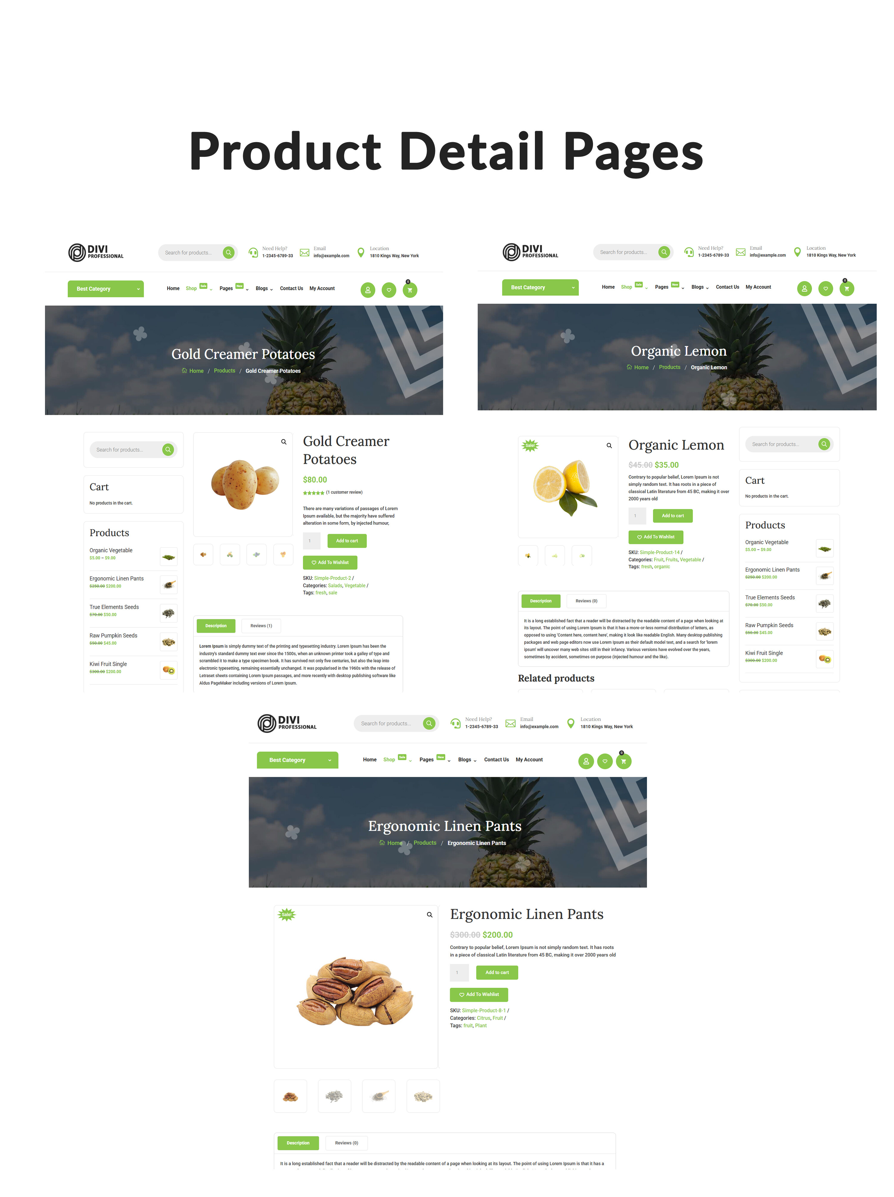 Divi Organic Shop Theme