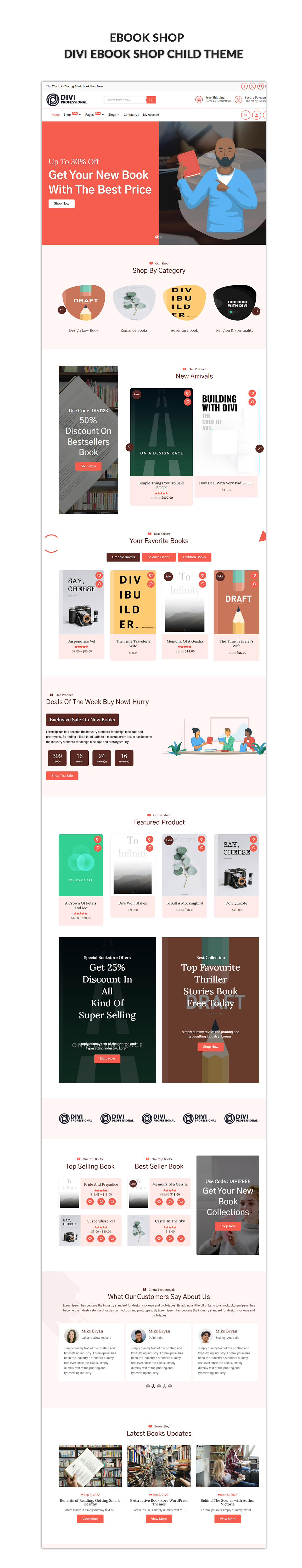 Divi eBook Shop Theme