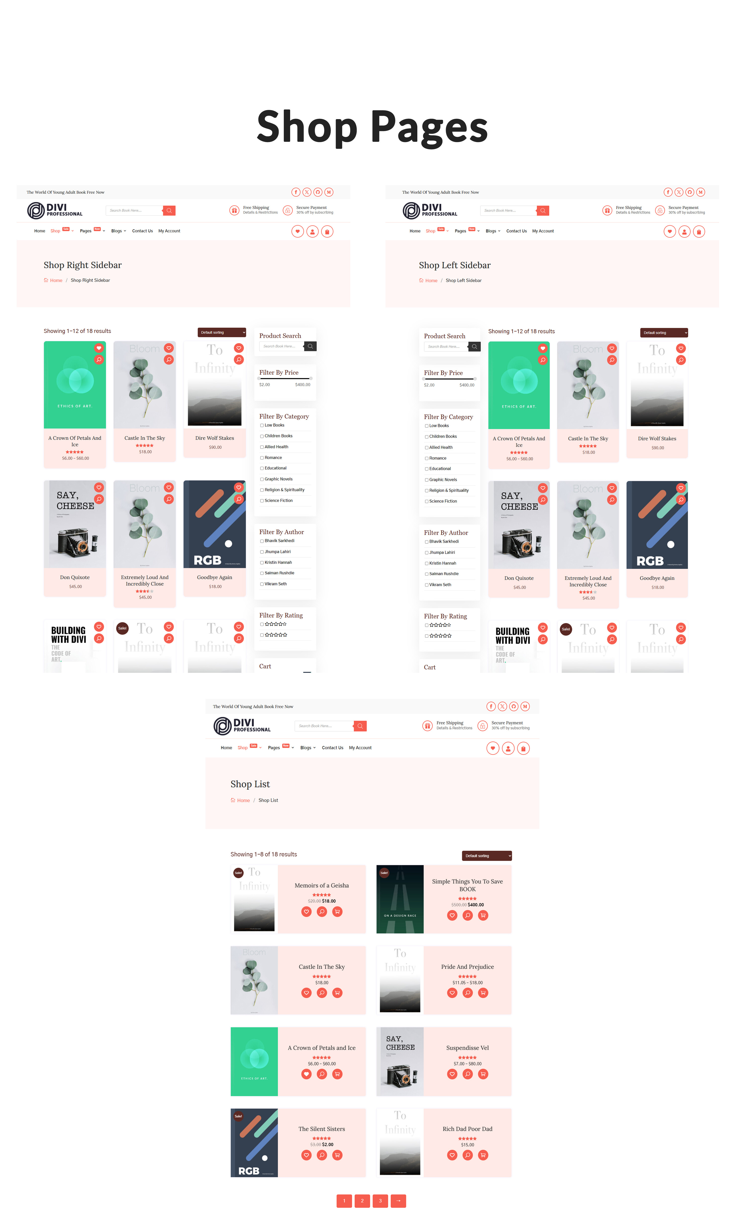 Divi eBook Shop Theme