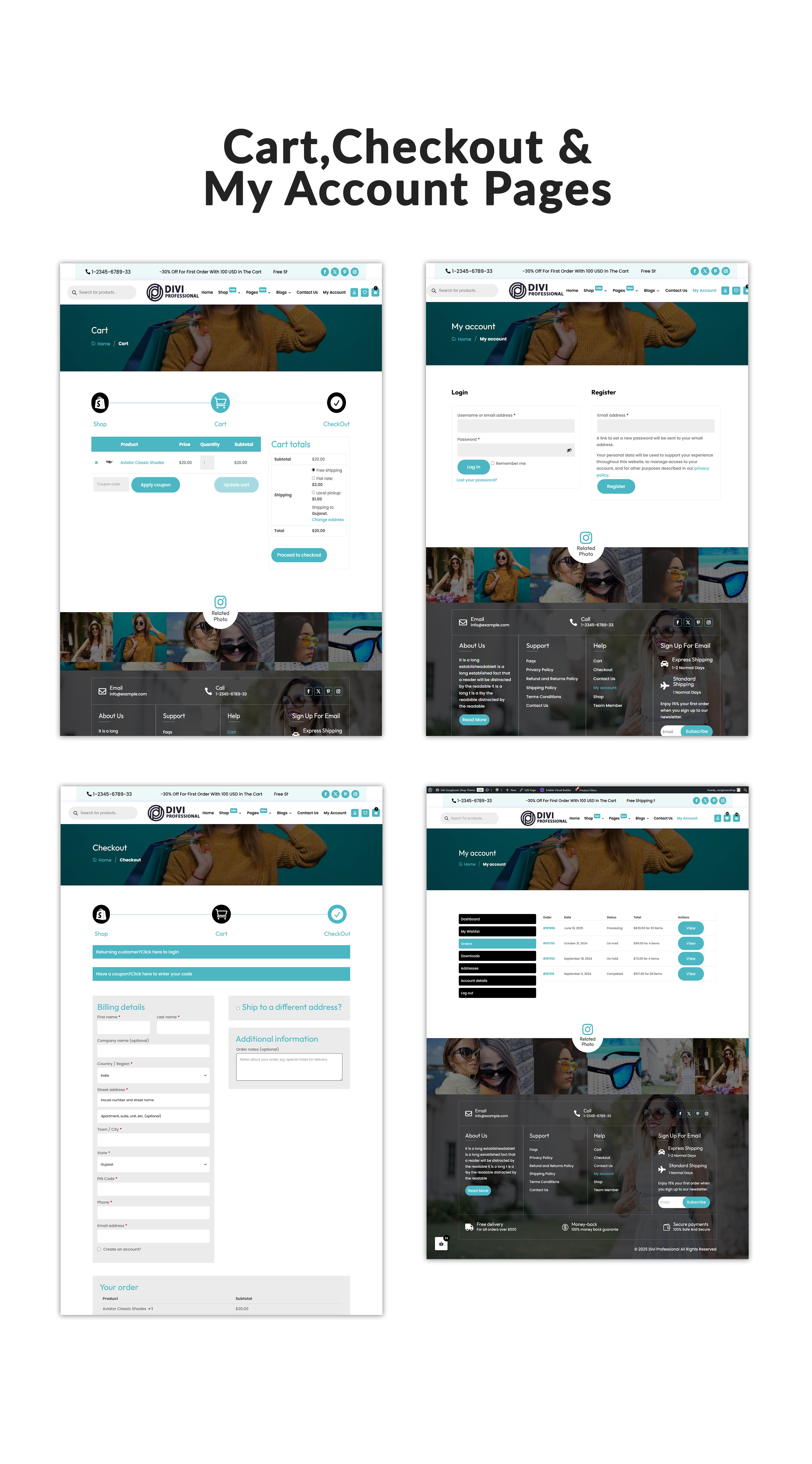 Divi Sunglasses Shop Theme