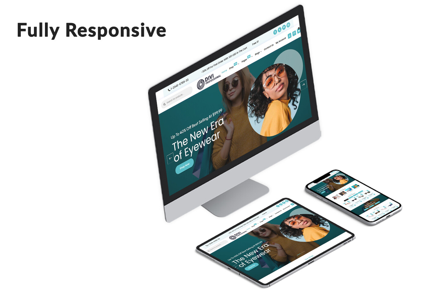 Divi Sunglasses Shop Theme