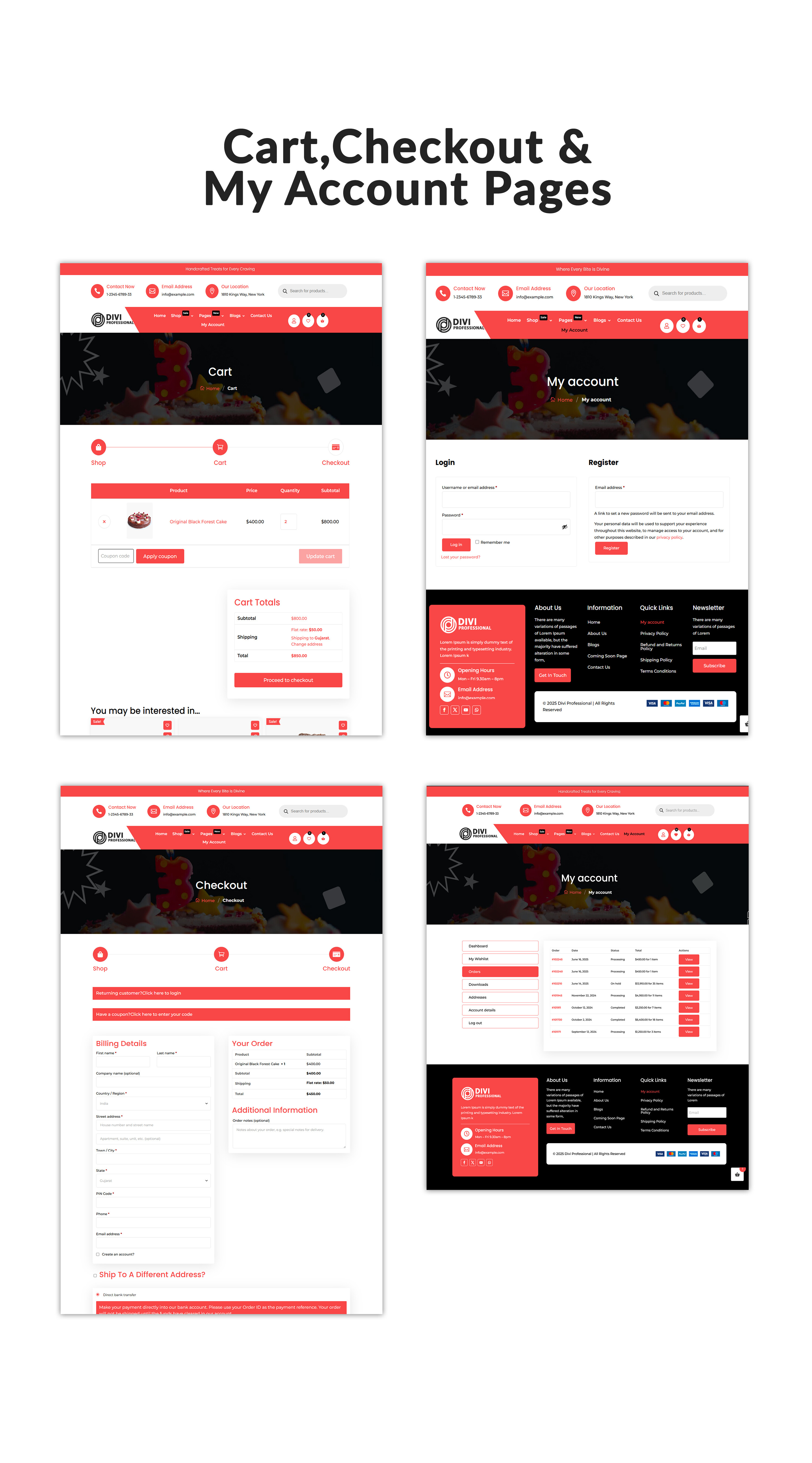Divi Pastry and Cake Shop Theme