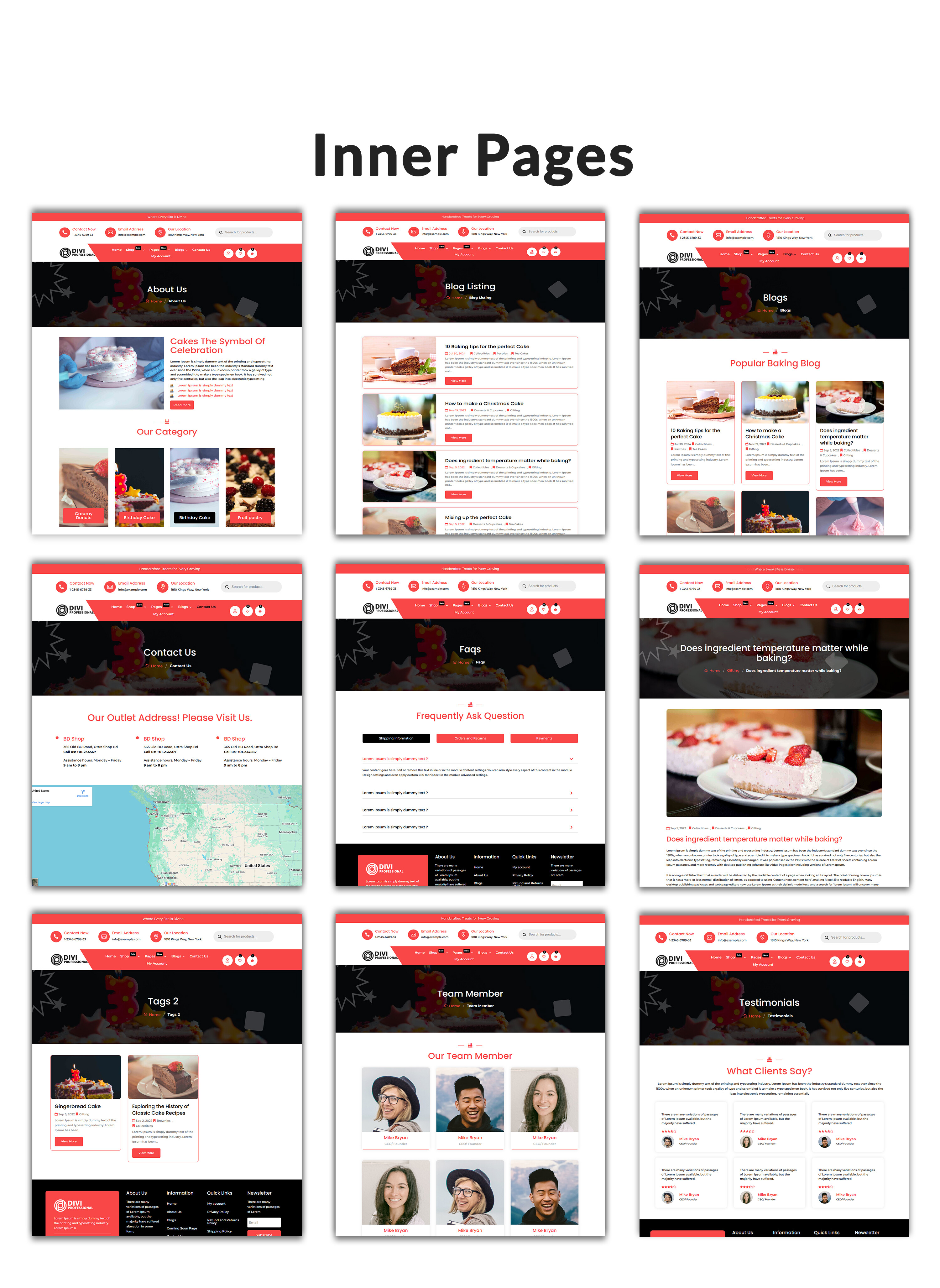 Divi Pastry and Cake Shop Theme