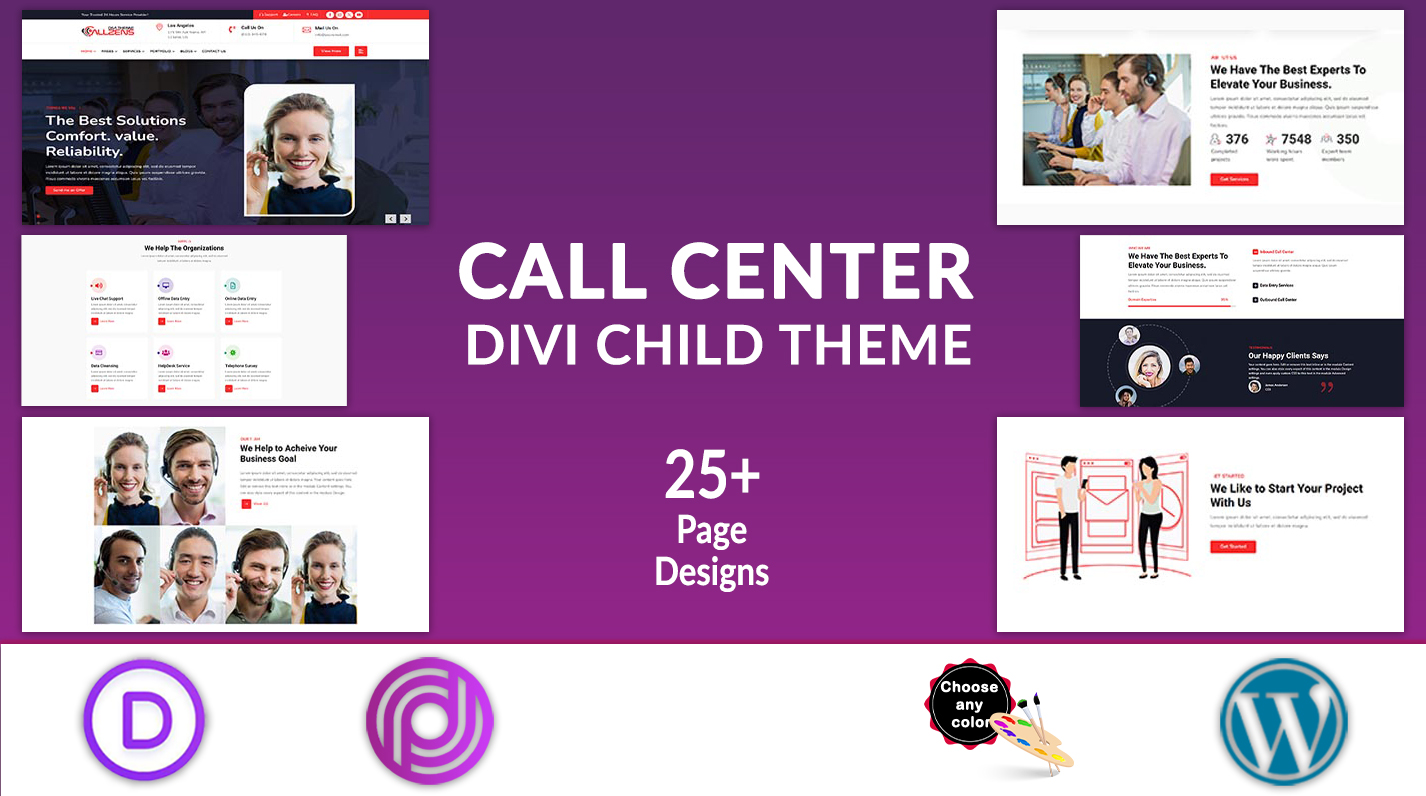 Divi Call Center Theme