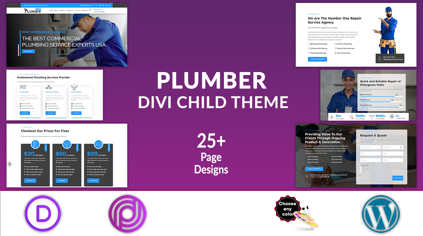 Divi Plumber Theme