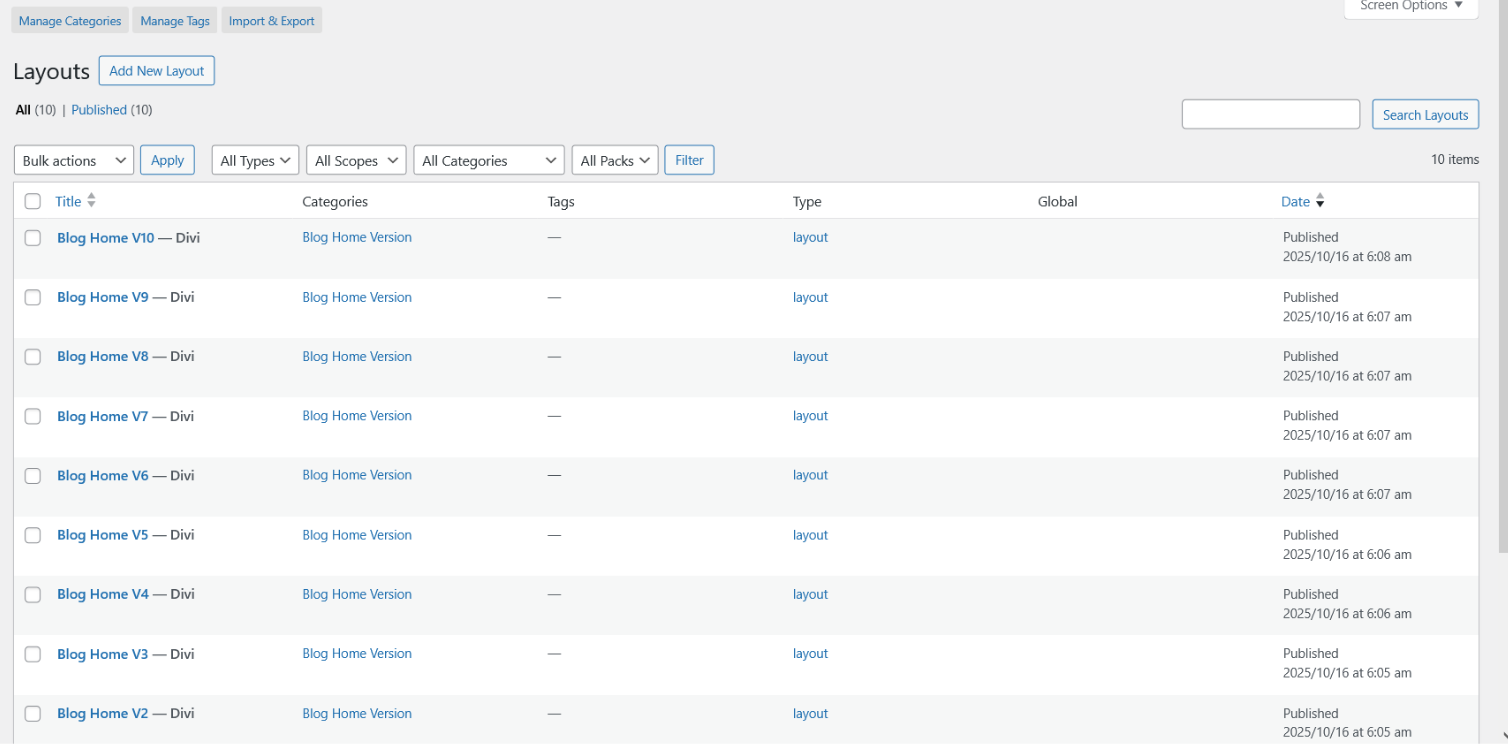 Divi Layouts Pack