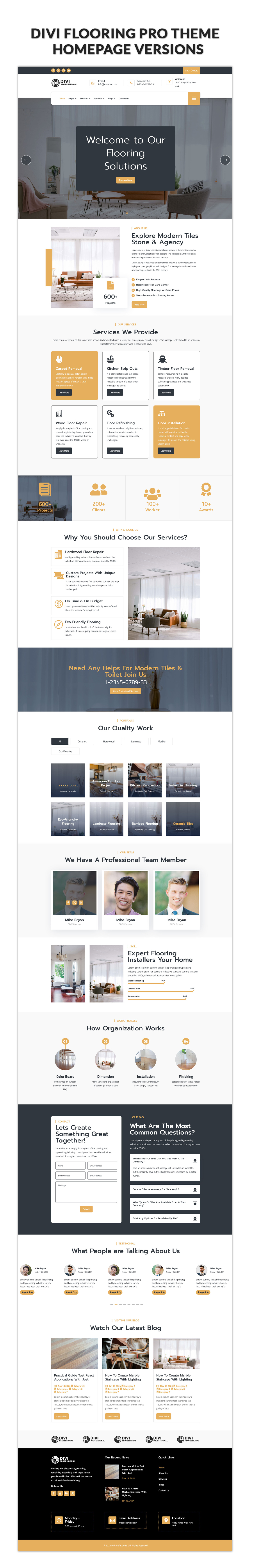 Divi Flooring Child Theme