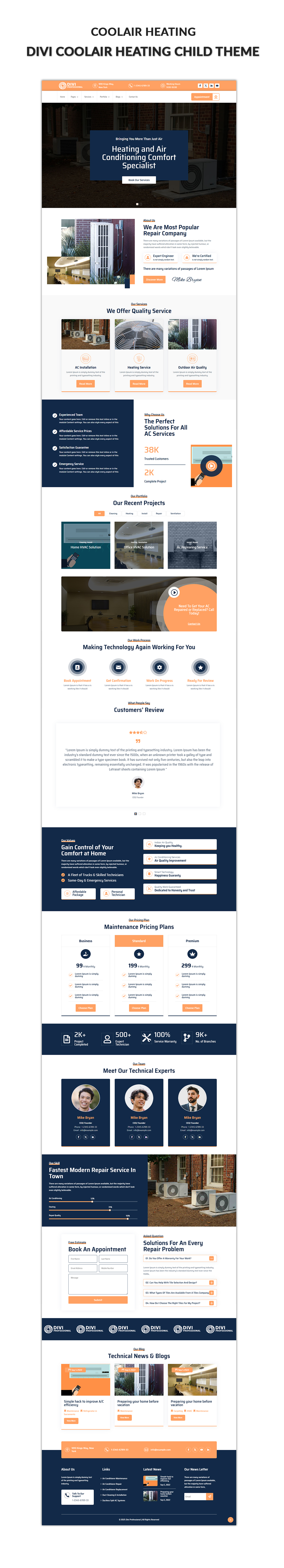 Divi Heating Child Theme