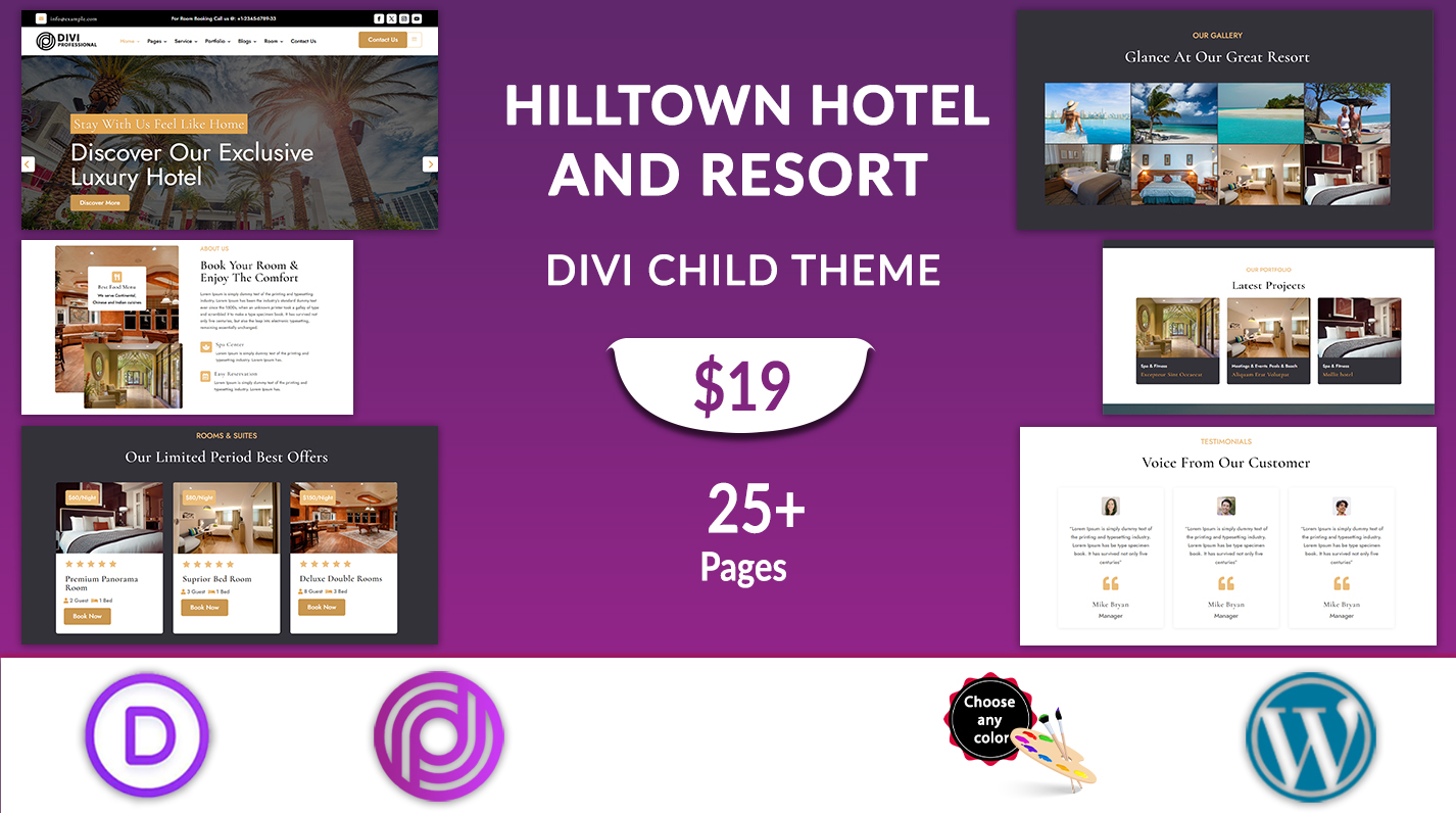 Divi Hotel and Resort Theme