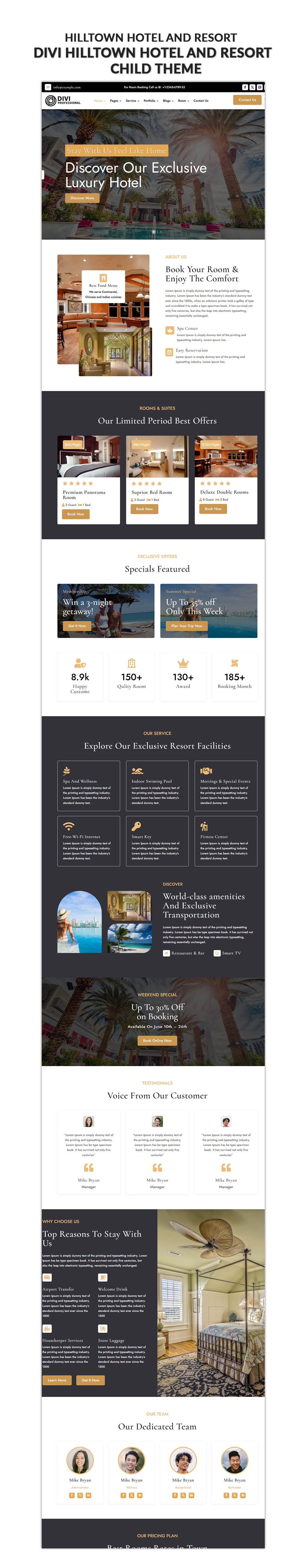 Divi Hotel and Resort Child Theme