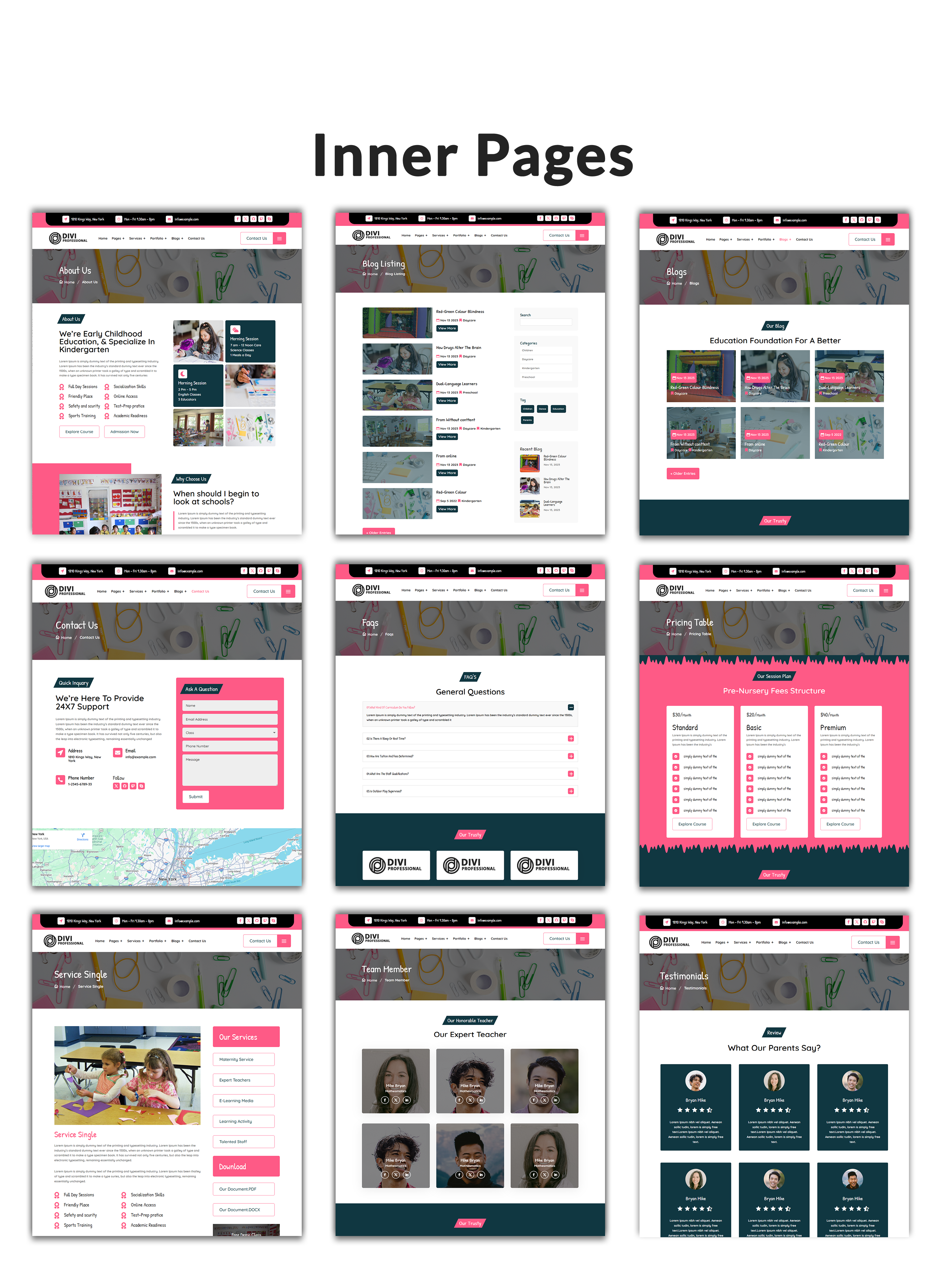 Divi Kindergarten Child Theme