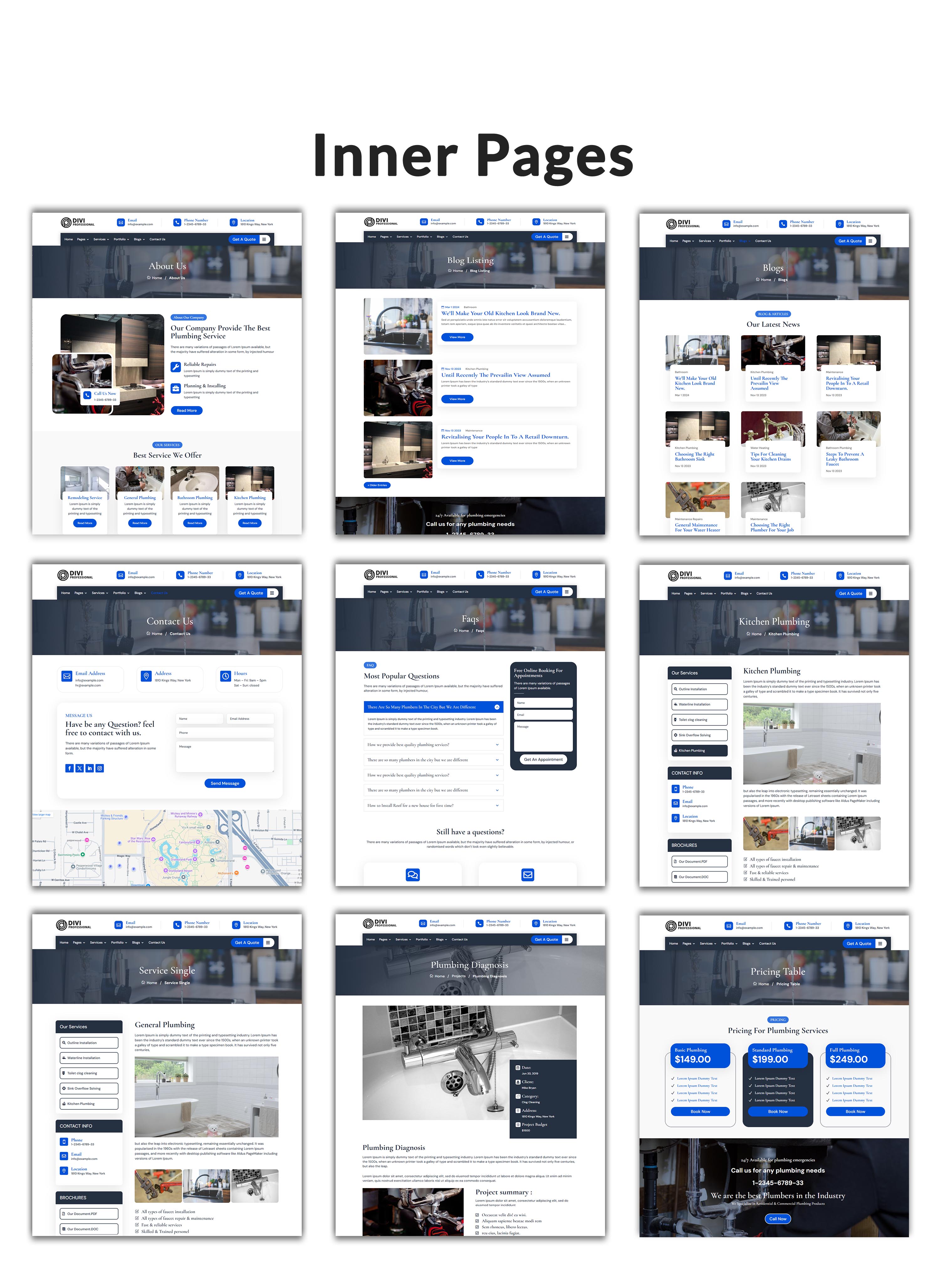 Divi Plumber Child Theme