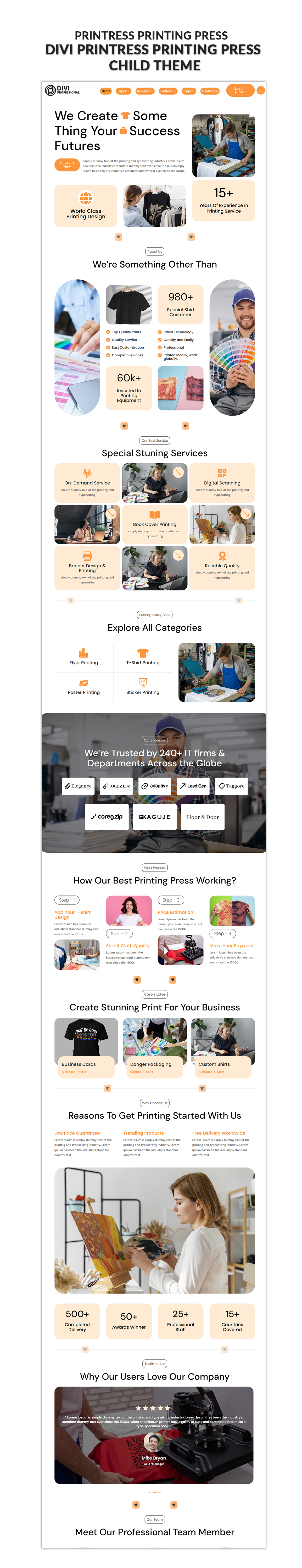 Divi Printing Press Child Theme