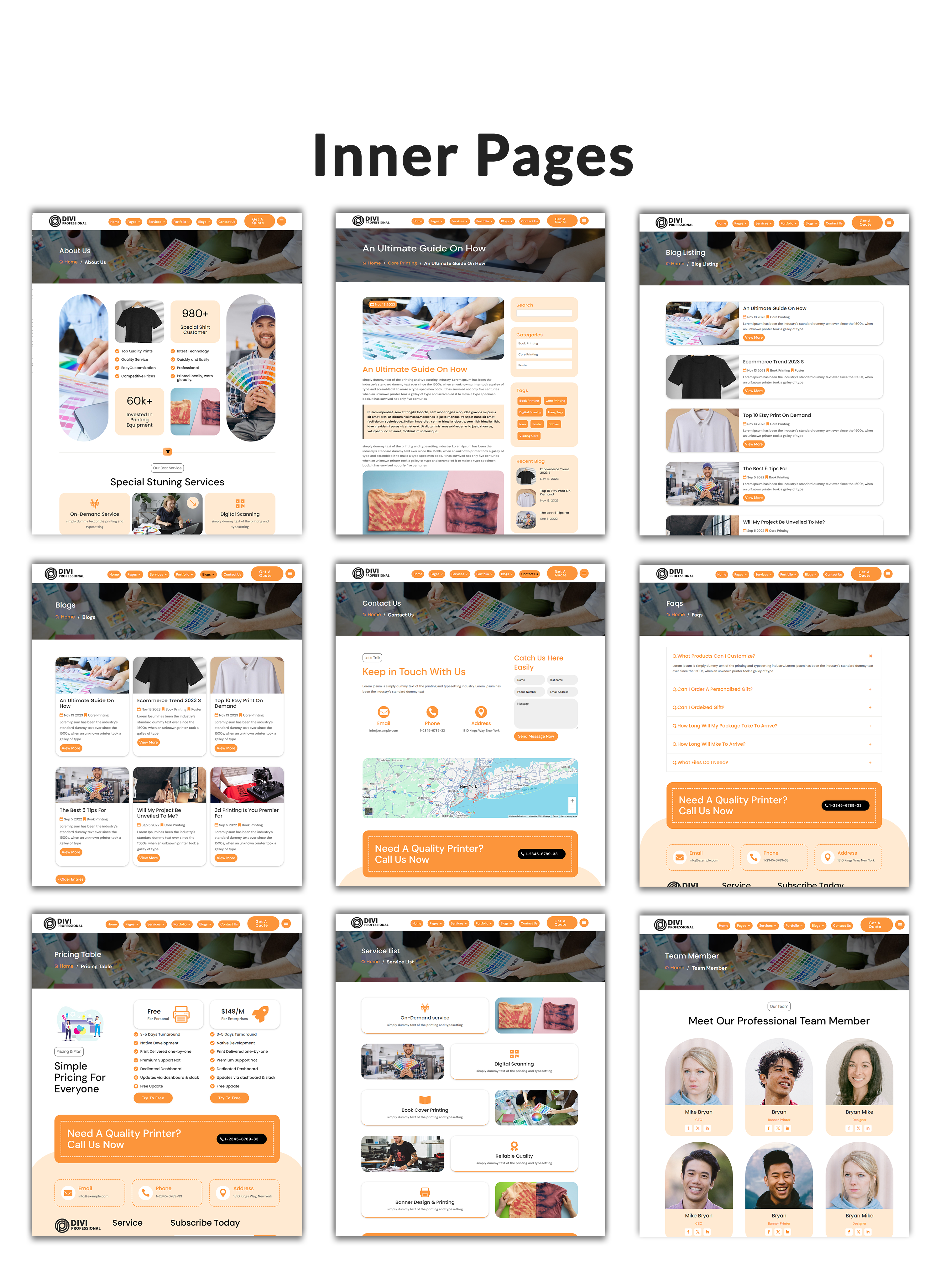 Divi Printing Press Child Theme