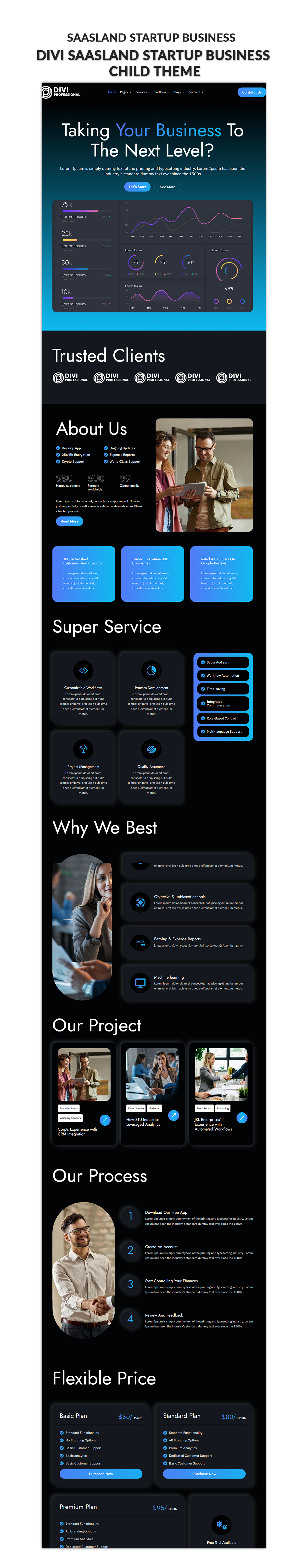 Divi Startup Business Child Theme