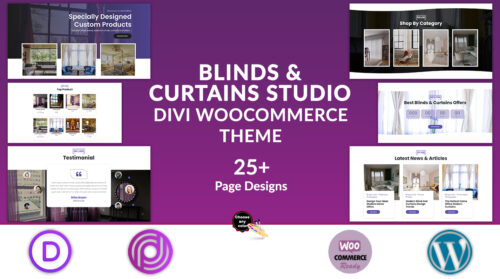 Divi Blinds and Curtains Studio Shop Theme