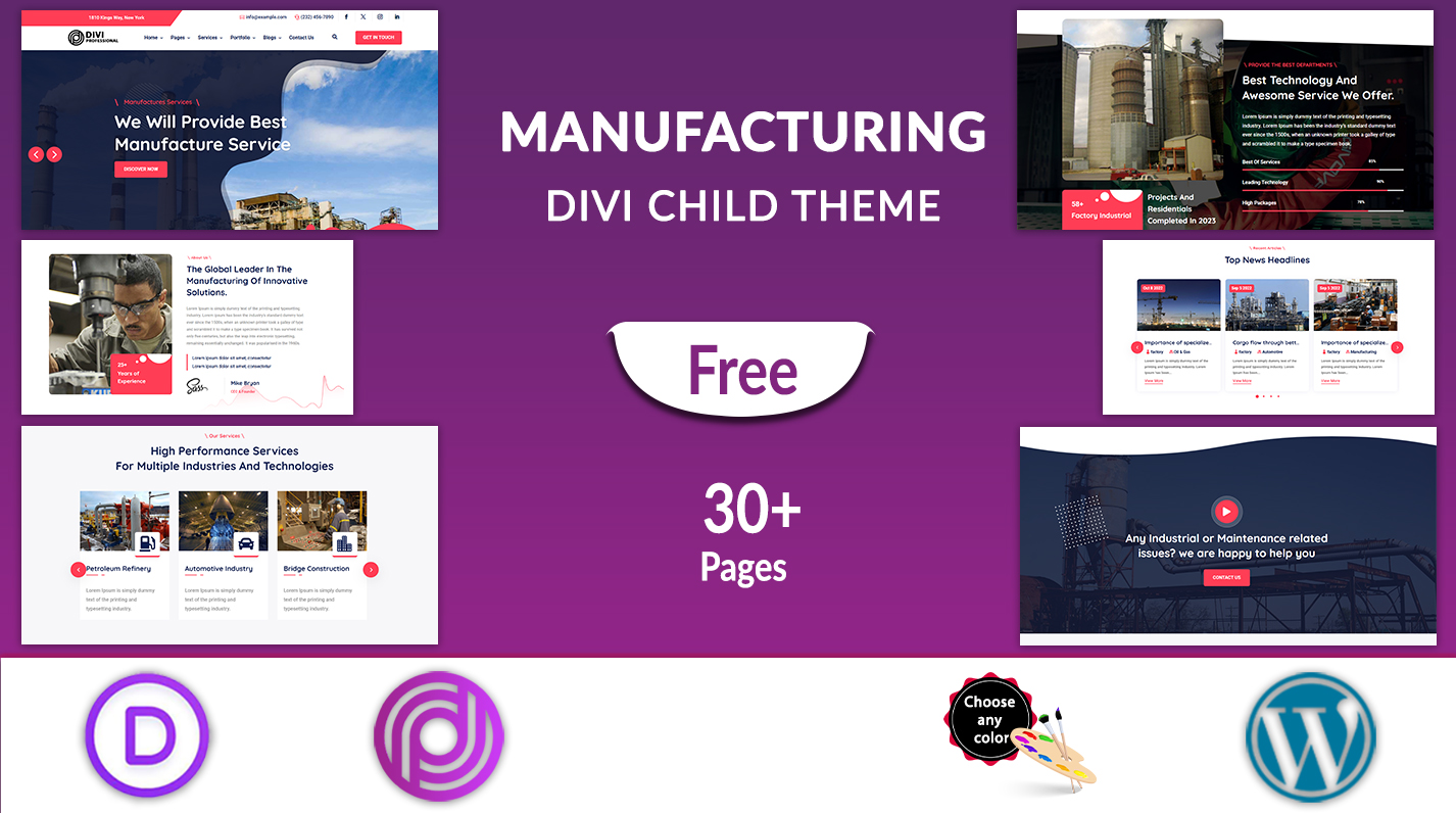 Divi Manufacturing Theme