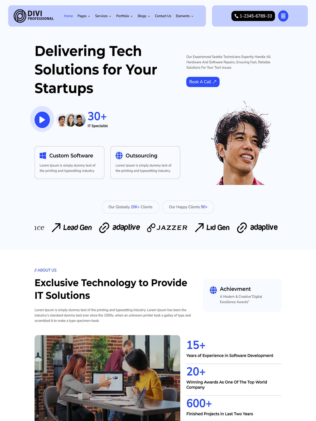 Divi It Services Layouts Pack